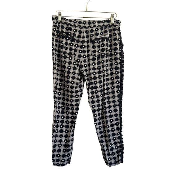 Anthropologie Hei Hei Geometric Jogger Pants Women's S Black Crochet‎ Boho - Picture 2 of 10